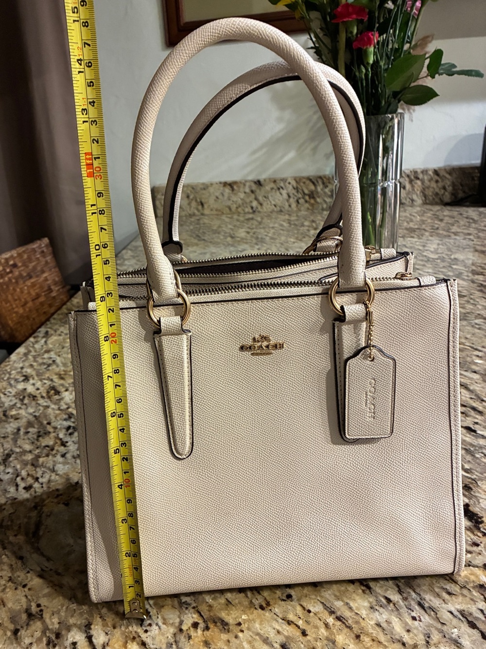 White Coach leather purse (Crosby Carryall?) - Picture 11 of 14